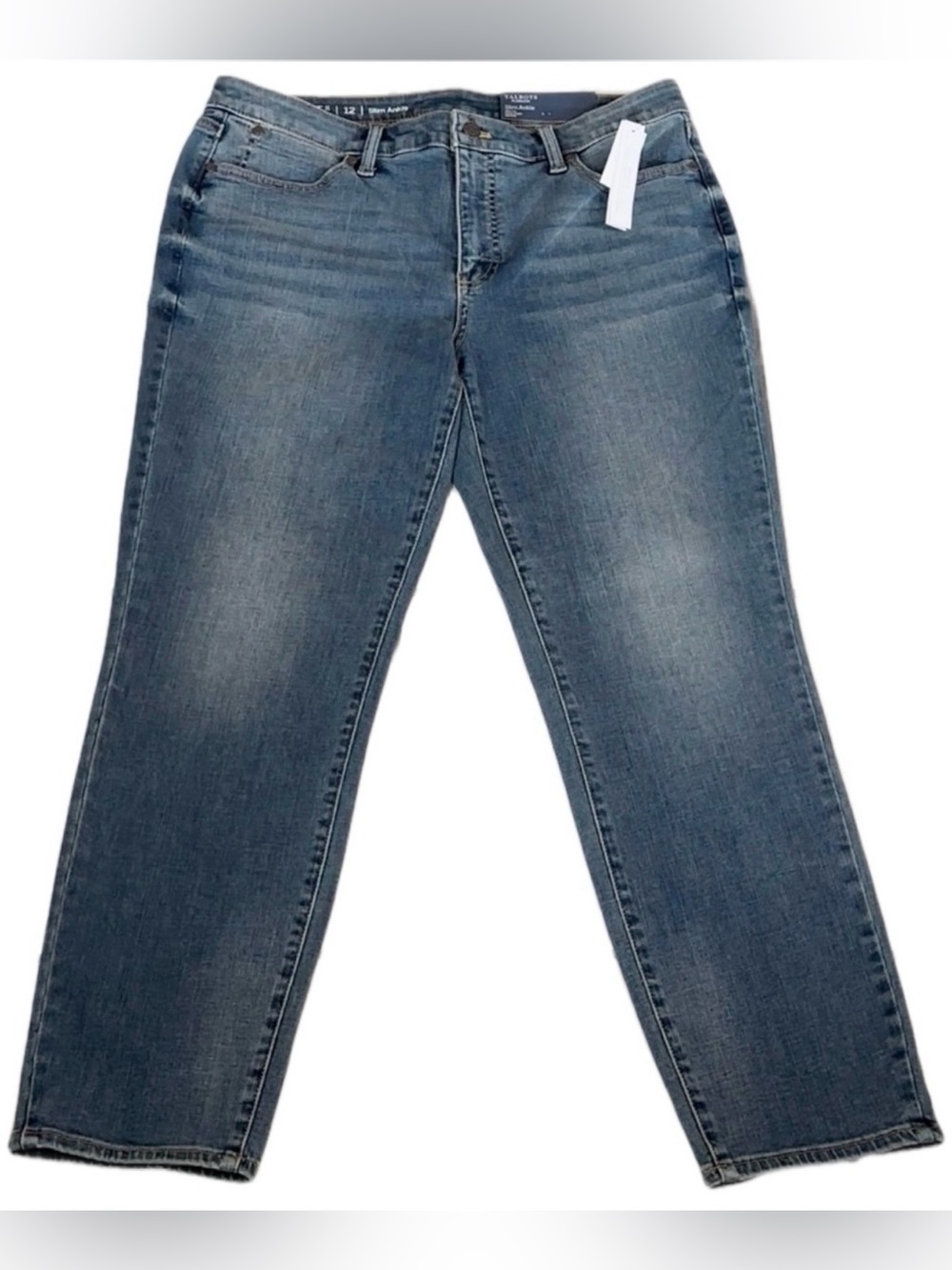 Talbots Flawless Women's Slim Leg Slim Ankle Jeans in Medium Blue Size 12 NWT